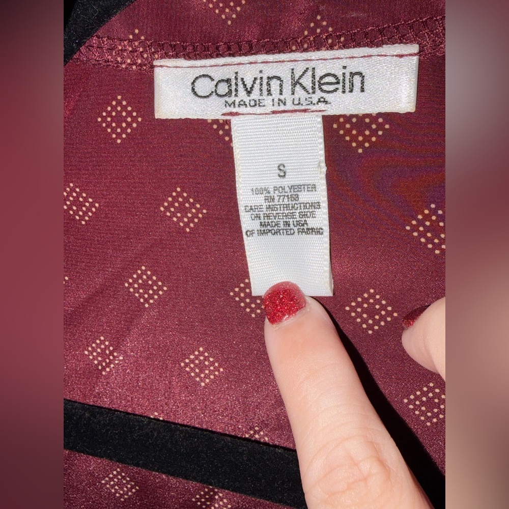 Calvin Klein Deep Red Women's Robe - Picture 2 of 3